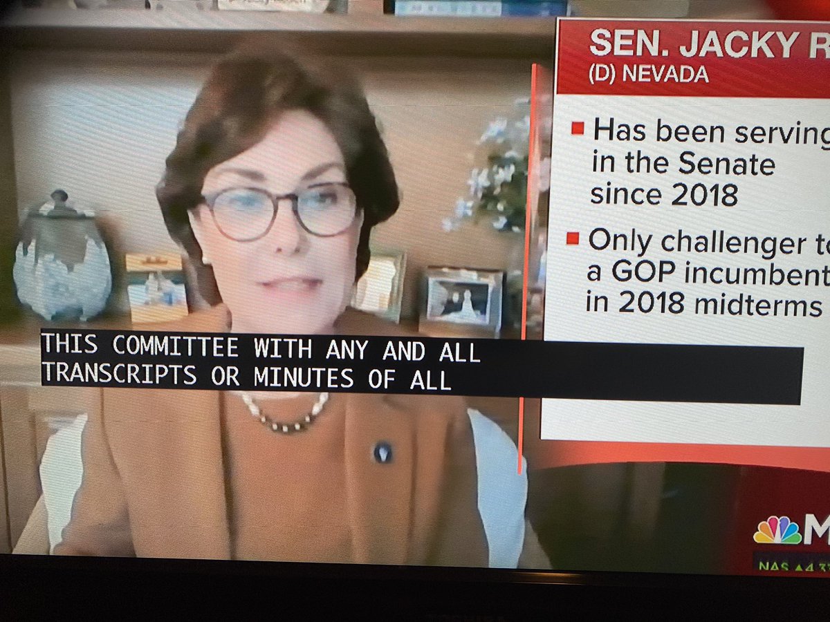 Senator Jackie Rosen asks DeJoy to commit to providing any or all transcripts and minutes from any closed, non-public meetings from his board of governors meeting this Sunday.DeJoy without hesitation says, “No.”