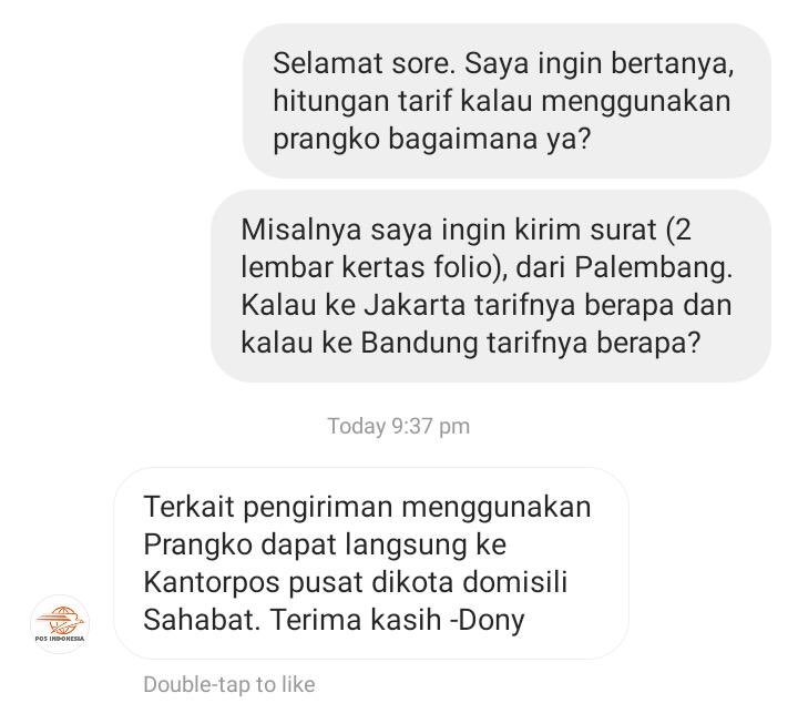 Hallo <a href="/PosIndonesia/">POS INDONESIA</a> semoga di twitter dijawab yak , Soalnya di IG kok gini solusinya 😅🙏🏻

Kita tanya di komen IG, disuruh tanya lewat DM. 

Kita DM, malah disuruh tanya langsung ke kantor pos 😅