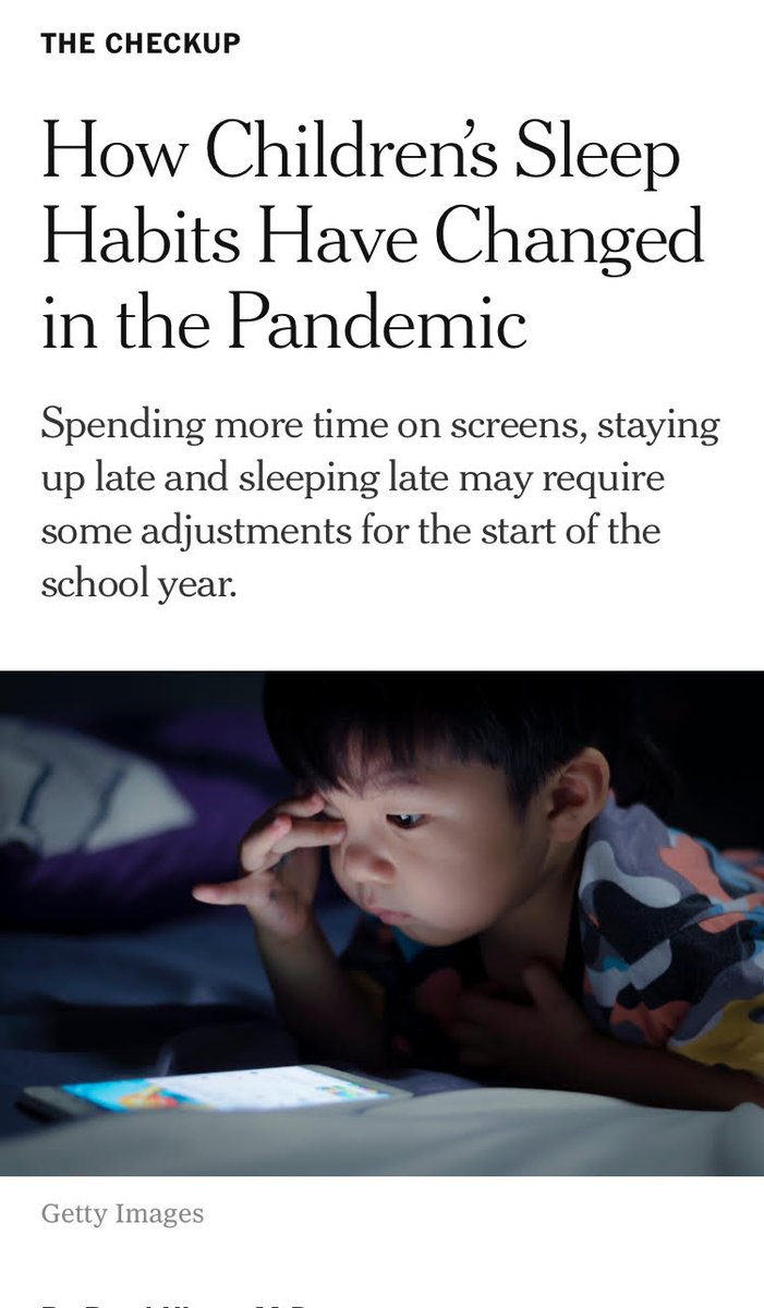 RuhiSleep's tweet photo. Episode 2 of The #SleepandSocietyPodcast “Back To School: Time to Reset Your Clocks”, offers strategies on how to reset our #InternalClocks to the #rhythms required by our #society.
How Children’s Sleep Habits Have Changed in the Pandemic
https://t.co/cm5c4xPRou https://t.co/4o7bL4iZJz