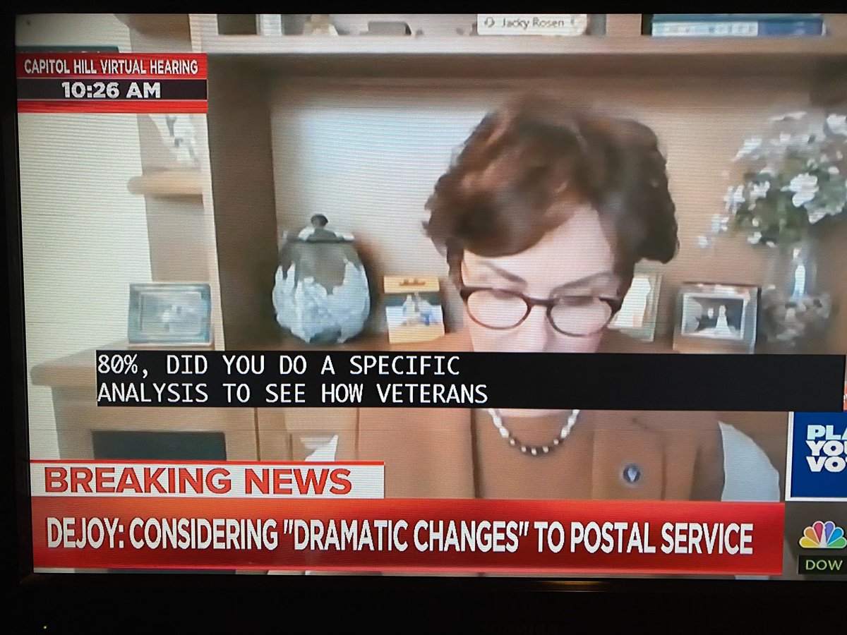 “I want to talk about the data that you use to create these policies.”  @SenJackyRosen discusses seniors reliance on the post office to keep them safe during the pandemic. “Did you conduct any analysis about how seniors would be impacted?”DeJoy, does not answer.
