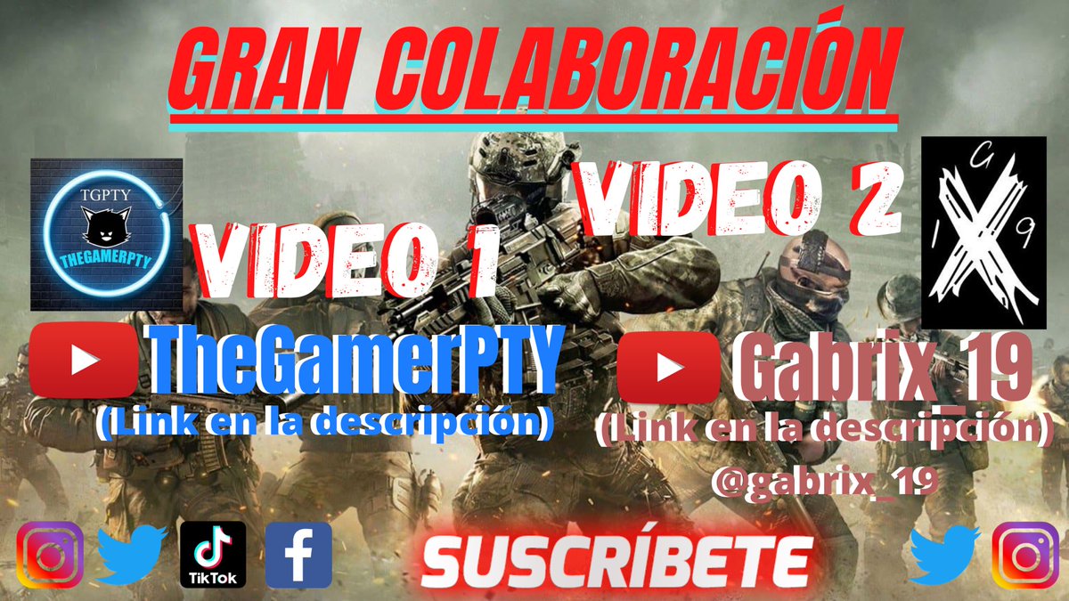 TheGamerPTYY's tweet photo. https://t.co/gkyyOBUINo GRAN COLABORACIÓN DE @TheGamerPTYY y @Gabrix191 en @CallofDuty #callofduty #CallofDuty #Callofdutymobile https://t.co/m053xnROpk