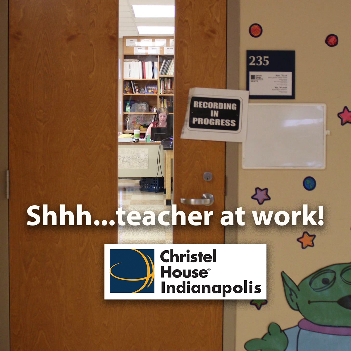 ChristelHouse's tweet photo. Where The Magic Happens!
Behind every door at @CHSchools_Indy is a teacher working hard to develop lessons and resources for eLearning. While some students are doing in-person learning, most are studying remotely. #chindy #elearning #indyeducators https://t.co/0NS65a6liB