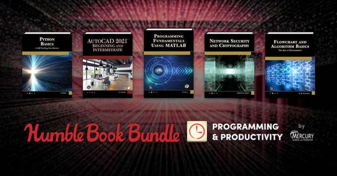 MercuryLearning's tweet image. Sharpen those skills and gain some more by naming your own price starting at just $1. From #Coding to #AutoCAD , #DataScience to #Cybersecurity , #MATLAB to #Photoshop swing on over to @Humble and help support @whalesorg and @redcross 
humblebundle.com/books/programm…