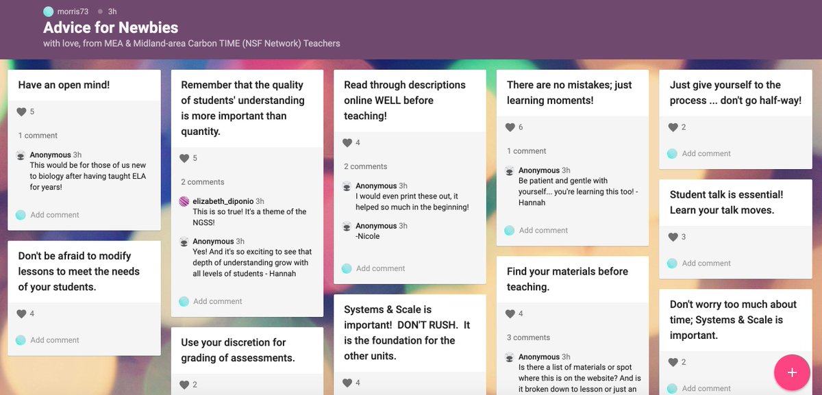 "There are no mistakes, just learning moments" + "Systems &amp; Scale is important" + more. Thank you, <a href="/MEAOnline/">MEA Online</a> <a href="/CarbonTIME/">Carbon TIME</a> Ts!  Your advice and experiences continue to be shared, this week in a #DistanceLearning environment. <a href="/FPSInformation/">Farmington Public Schools</a> <a href="/FEAteachers/">FEA</a> <a href="/A2schools/">A2 Public Schools</a> <a href="/create4stem/">CREATE for STEM</a>