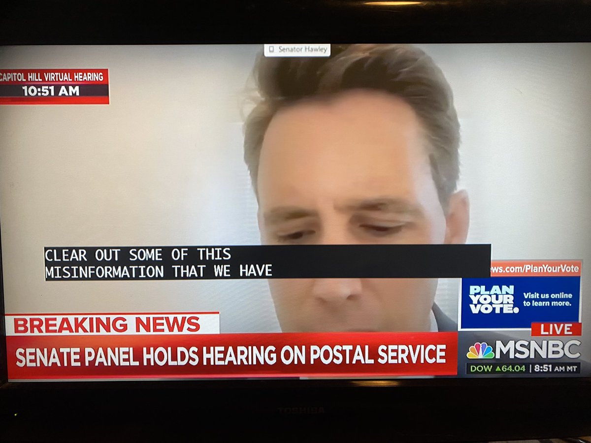 Republican taking points are the same at this hear. “Misinformation in the media about USPS” “DeJoy is a target.” “Reforms were needed.” (How is trashing sorting machines a reform that was needed?! I need a House member to ask him this)