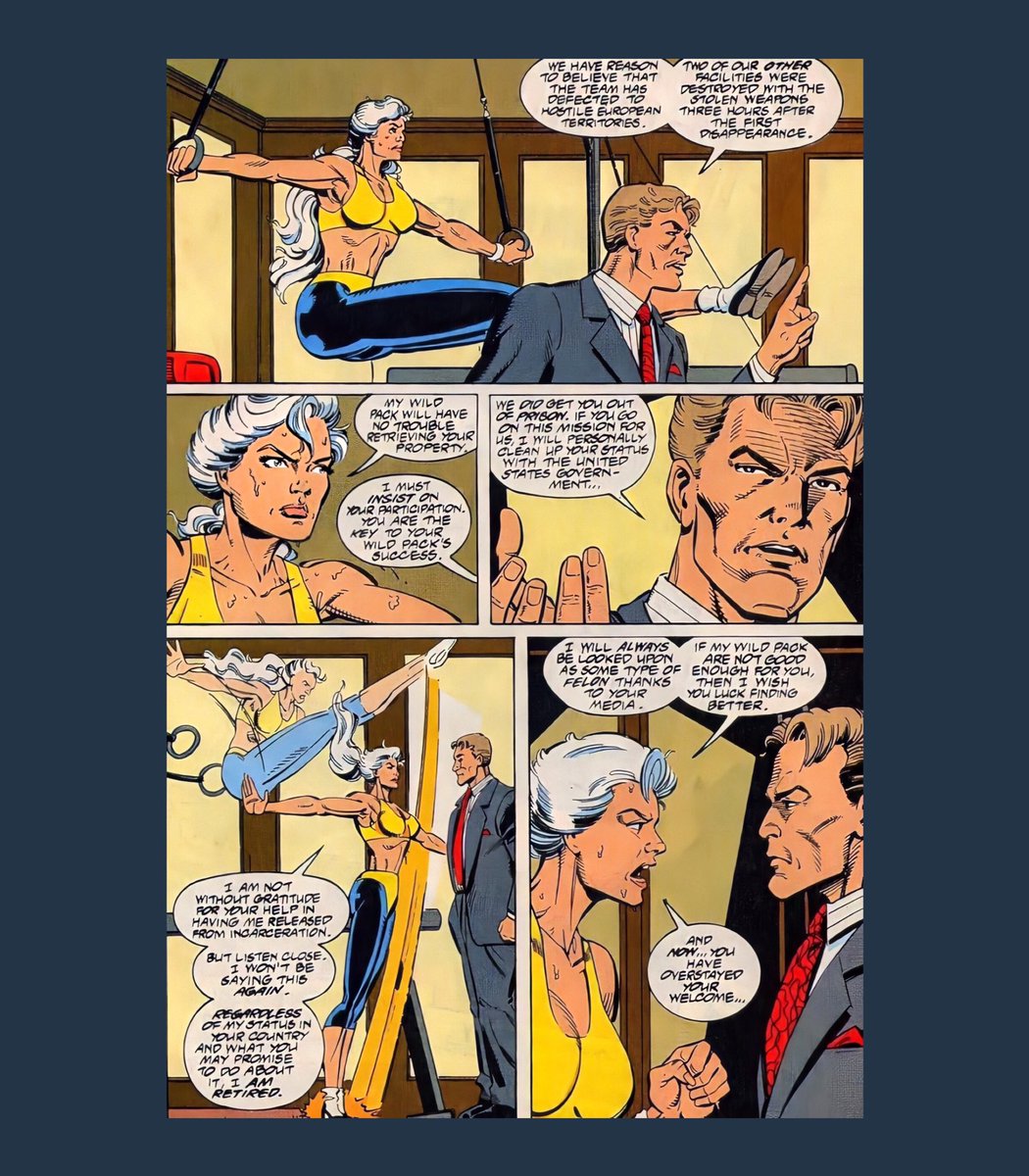 Even retired she was still training.- Silver Sable (1992) #34