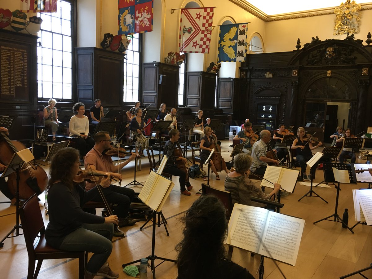 All set up and ready to go in "Hopefully a once in a lifetime seating" @StationersHall <a href="/Baerenreiter/">Barenreiter</a>  #Beethoven #symphonies #SocialDistancing #shouldhavebeensponsoredbyDettol  #streaming #livemusic