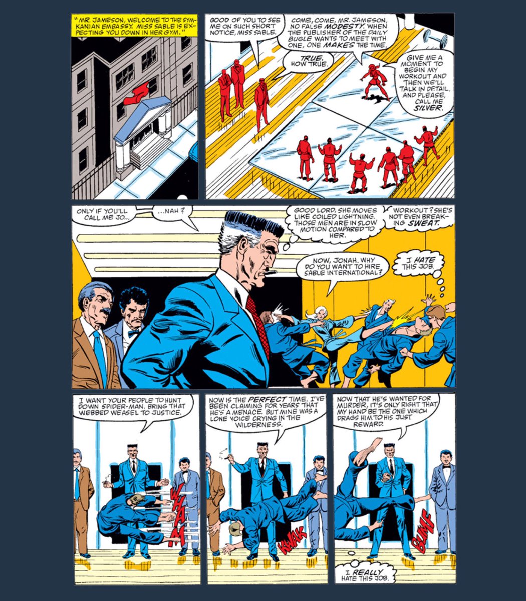 Look at what Jonah said. Btw he hired her to take down Spider-Man. She accepted the offer & later returned half of his money after spending it. She doesn’t even have the intention on catching Spider-Man in the first place.- Peter Parker, The Spectacular Spider-Man (1987) #128