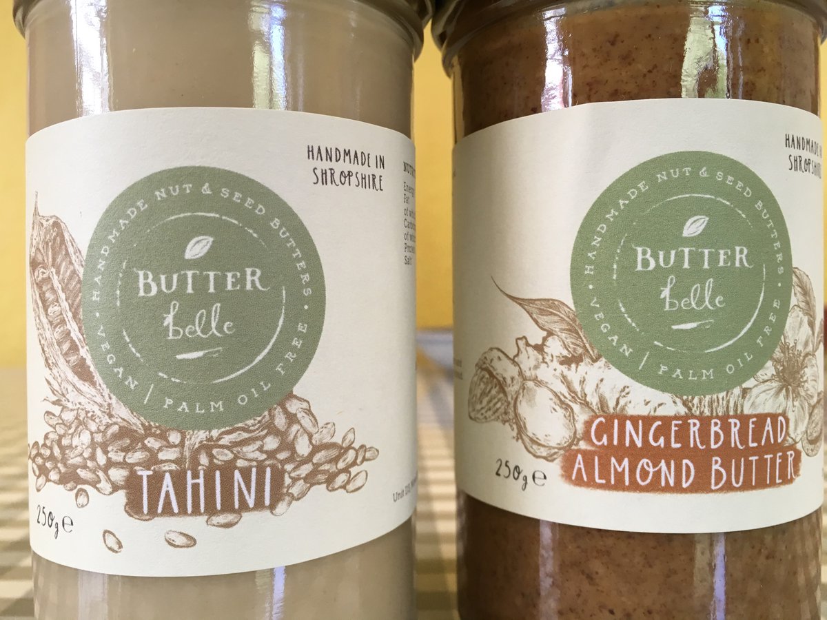 Hurrah! There is now tahini and gingerbread nut butter in the cupboard again - even my porridge oats are excited!  Big thanks to the talented Zoe <a href="/butter_belle/">butterbelle</a> for these jars of nutritious delicious-ness 😋