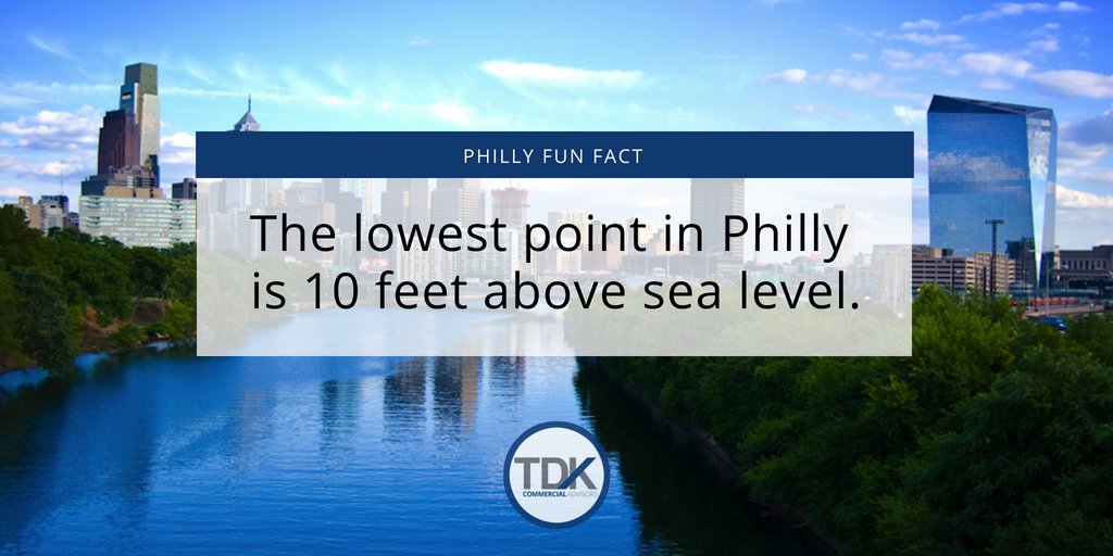 TDKCA2's tweet photo. #PhillyFunFact: The lowest point in Philly is 10 feet above sea level. #philadelphia https://t.co/sCn7Y4zyGE