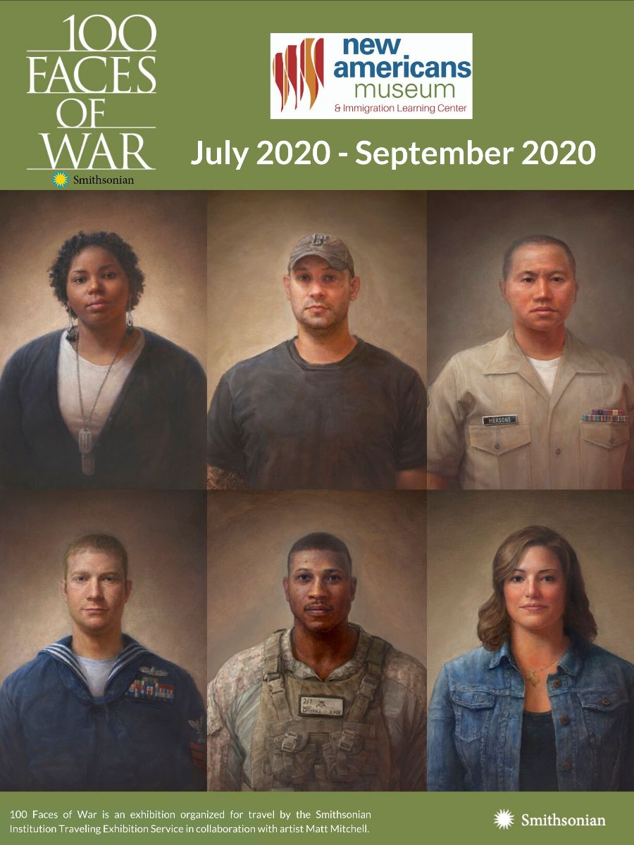 gomuseums's tweet photo. New Americans Museum will deliver "100 Faces of War" digitally as an AR experience in September. Guests who want to see the exhibition in person can schedule a personal 20-minute tour the week of August 24. #SDmuseumsathome #MuseumFromHome
https://t.co/LGCx31Vqjn https://t.co/vDeaEb3gBT