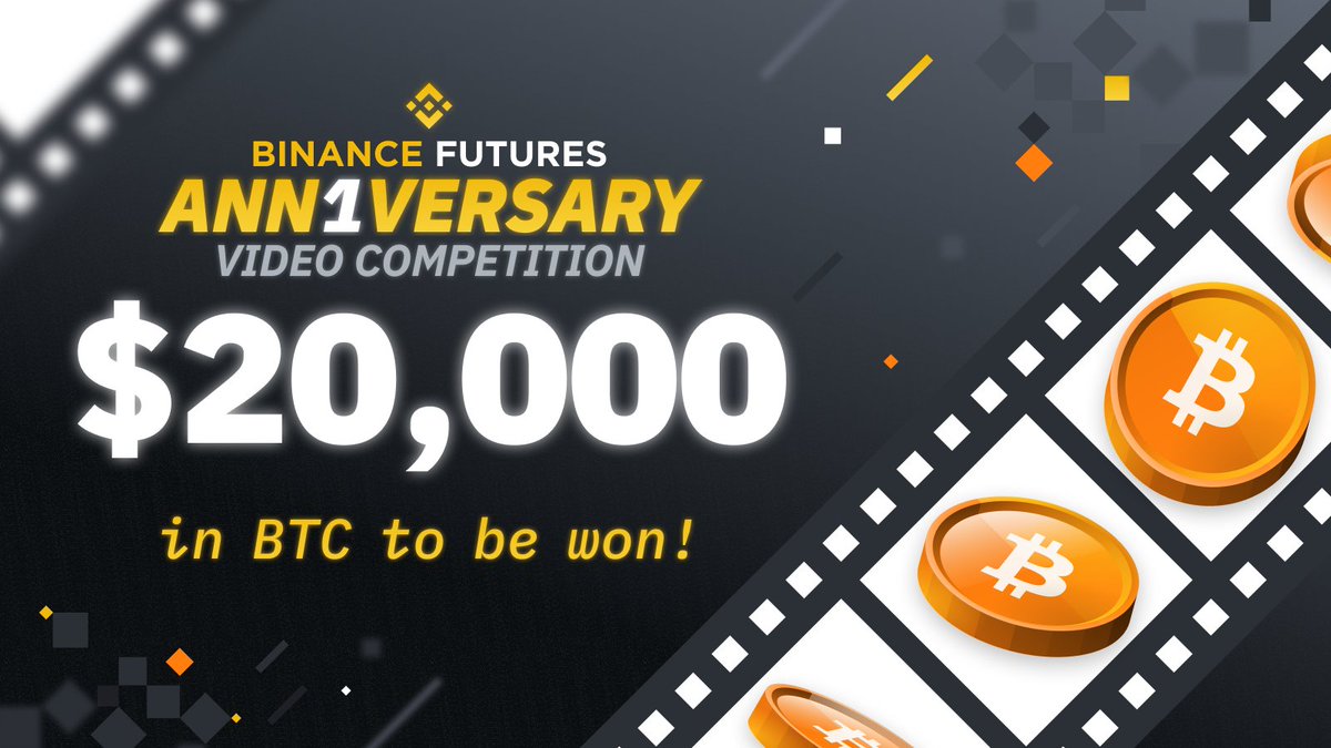 Binance Futures 1st Anniversary Video Competition - $20,000 in #BTC to be  won! The video with the most views on YouTube will win $7,000 in #Bitcoin!  ➡️https://t.co/jrXLamyyCu