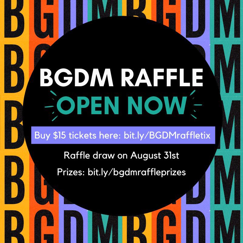 bgdocmafia's tweet photo. Presenting... the BGDM RAFFLE! 
A super fun and professionally enriching way to #gofundBGDM 🔥✨
Raffle Tix are $15. BUY HERE: https://t.co/oLOrEacF38
Prizes include PROJECT CONSULTATIONS with BGDM members and allies. Learn about raffle prizes: https://t.co/eqAVjEQ7gi

SHARE
1/4 https://t.co/fkCvGSFeJC