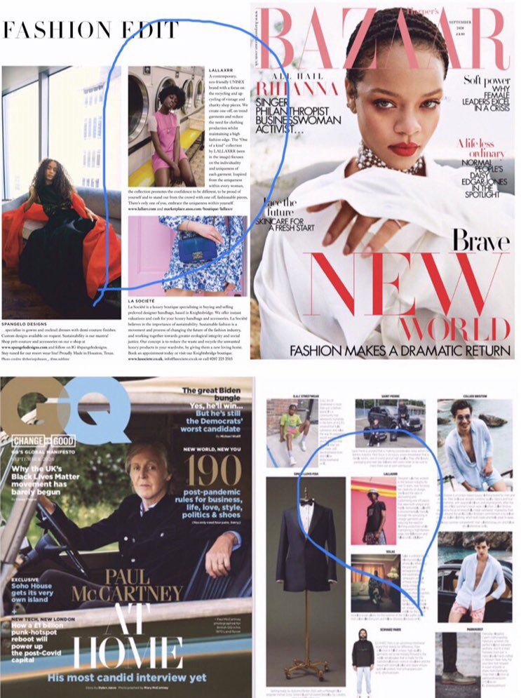 LALLAXRR's tweet image. Big thanks to @BazaarUK and @BritishGQ Magazines for featuring #LALLAXRR in there September issues! ❤️🙏🏽❤️