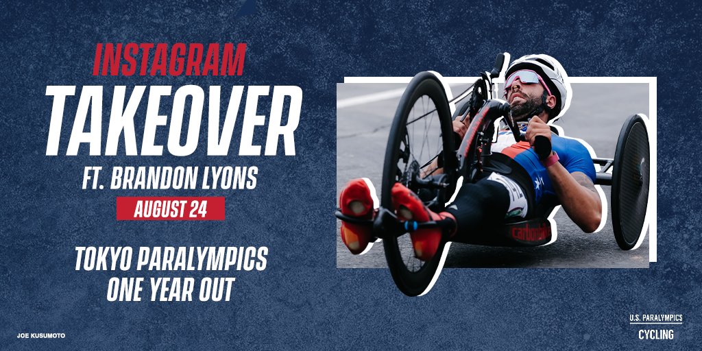 Brandon Lyons is taking over our Instagram on Monday to celebrate One Year Out from the #TokyoParalympics! 

Tune in to follow Brandon throughout the day!