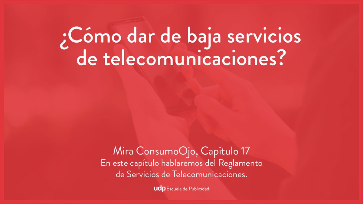 Publicidad_UDP's tweet photo. ¿Lo han dejado esperando largos minutos para terminar un contrato de internet o teléfono? ¿Sabía usted que puede terminar esa espera con unos clics? Mira lo nuevo de #ConsumoOjo:
https://t.co/3TNyfUsWop
@udp_cl @comyletrasudp @Jose_Roa @cleporati @SERNAC @chocale_cl https://t.co/fWy8dK21zY