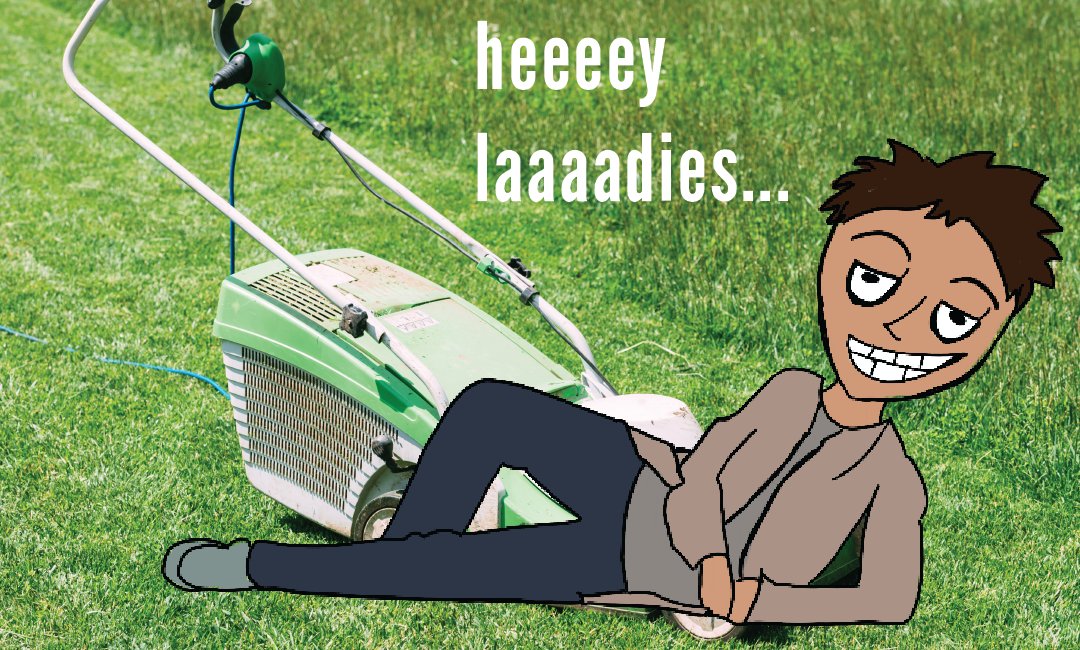 RaganAndMassey's tweet image. When you want your online dating profile pictures to say, &quot;I know how to take care of my property but I also know how to relax.&quot; 🤣  #lawncarehumor