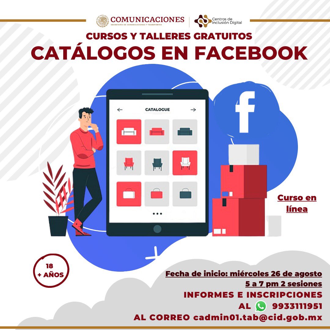 SEDEC_Tab's tweet photo. #SEDEC te invita a participar en las actividades de capacitación #EnLínea para obtener habilidades digitales que se realizan por parte del Centro de Inclusión Digital sin costo. Desarrolla tus capacidades para emprender e innovar.
Más información al 9933111951
#EmprenderTabasco https://t.co/yXU60BCm7l