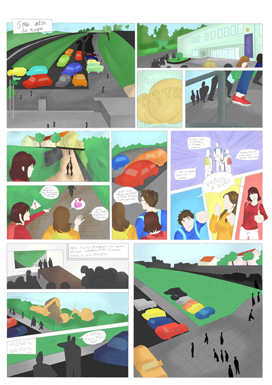 YourInitiatives's tweet photo. How to improve accessibility and mobility around their school? Students from Agrupamento de Escolas Santos Simões, Guimarães, Portugal, created posters and comics to present how the school surroundings could be made easier and safer. #RoadSafety 
https://t.co/lVJjeOHF0j https://t.co/Oji4piWDwo