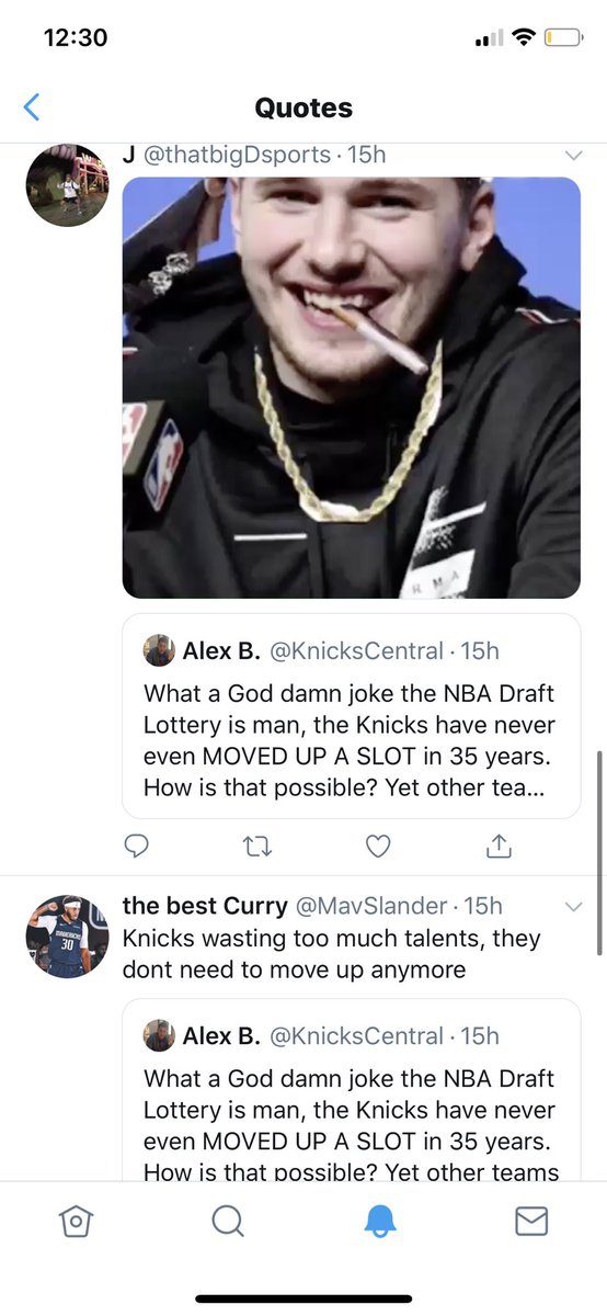 I think Mavericks fans are upset with me, a thread