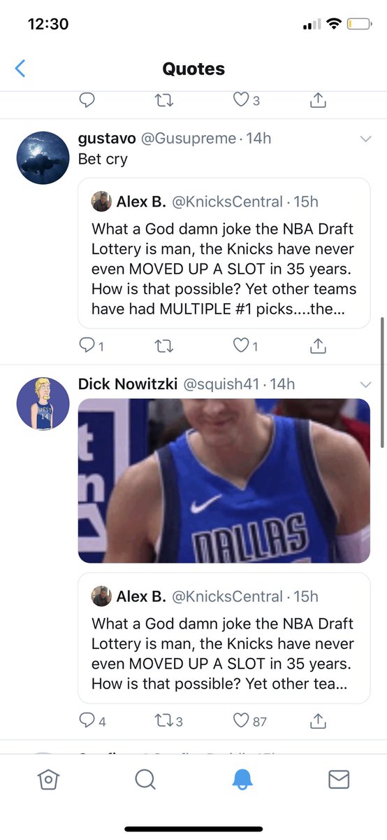 I think Mavericks fans are upset with me, a thread