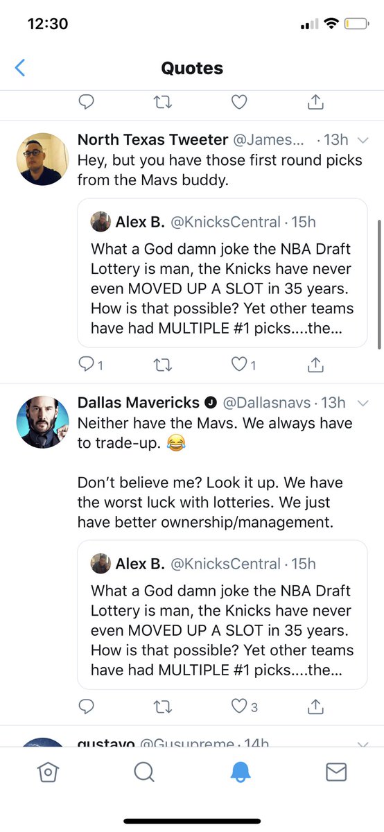 I think Mavericks fans are upset with me, a thread