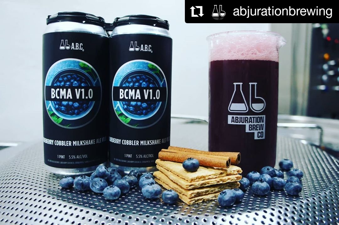 Can Release Announcement @AbjurationBrewTerpenes Pale Ale (TPA v1.1, 4.2%)&Blueberry Cobbler Milkshake Ale (BCMA v1.0, 5.5%)