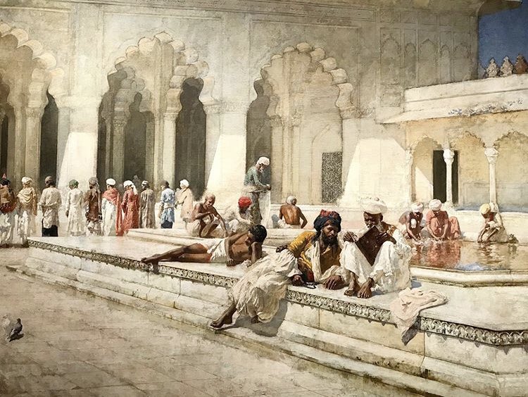 The hour of prayer at Moti Masjid, Agra, Edwin Lord Weeks, 1889For news, not noise, and a little bit art every night, come to  #newsworthywithab :)  https://www.instagram.com/NewsworthyWithAB/