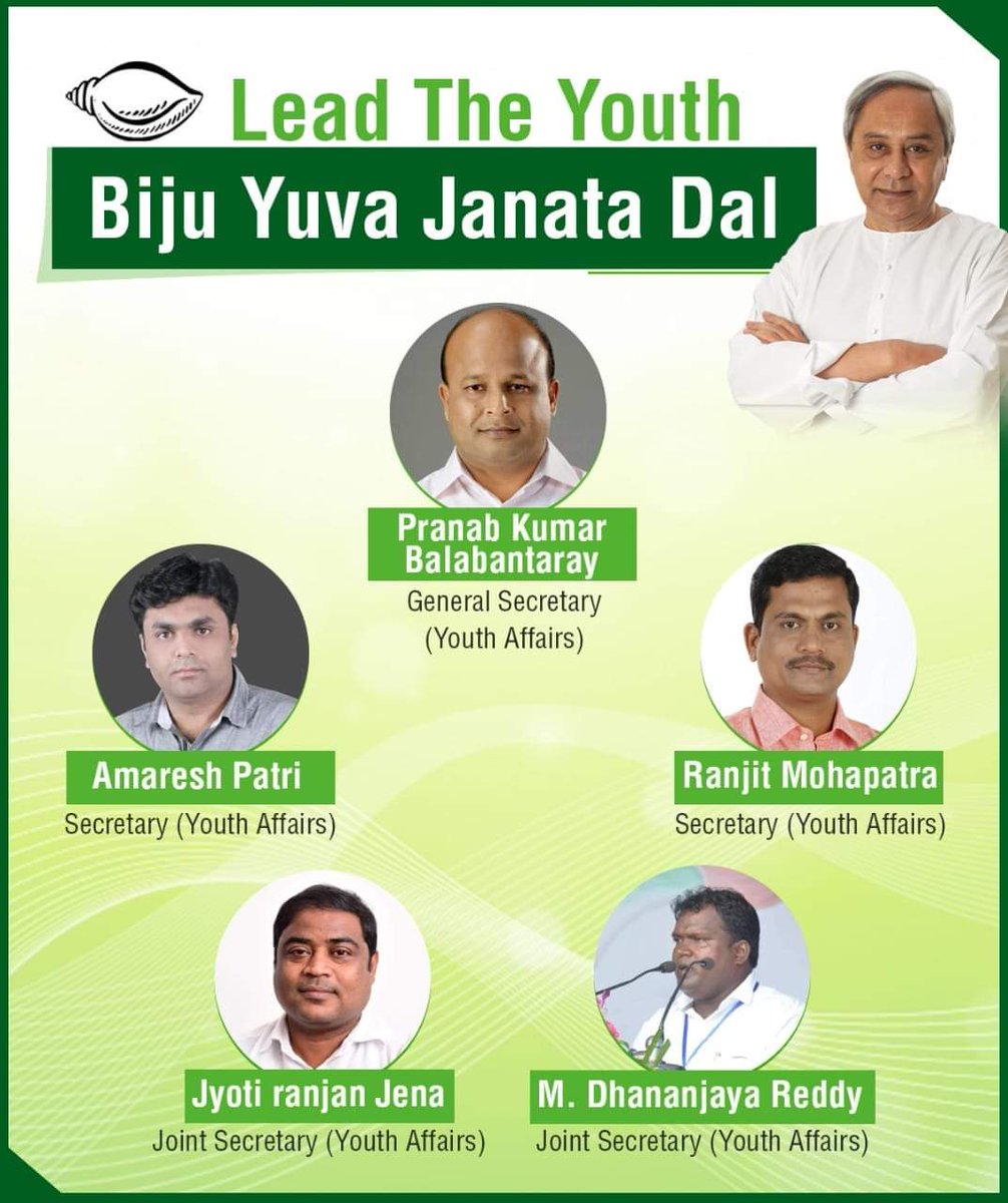 PurnenduBJD's tweet photo. #Leadtheyouth
#Biju_Yuva_Janata_Dal
Many Congratulations to our team Leaders ๐๐๐
@BYJD_Odisha @Pranab3333 @Amaresh_Patri @CMO_Odisha https://t.co/s0VBZYBd97