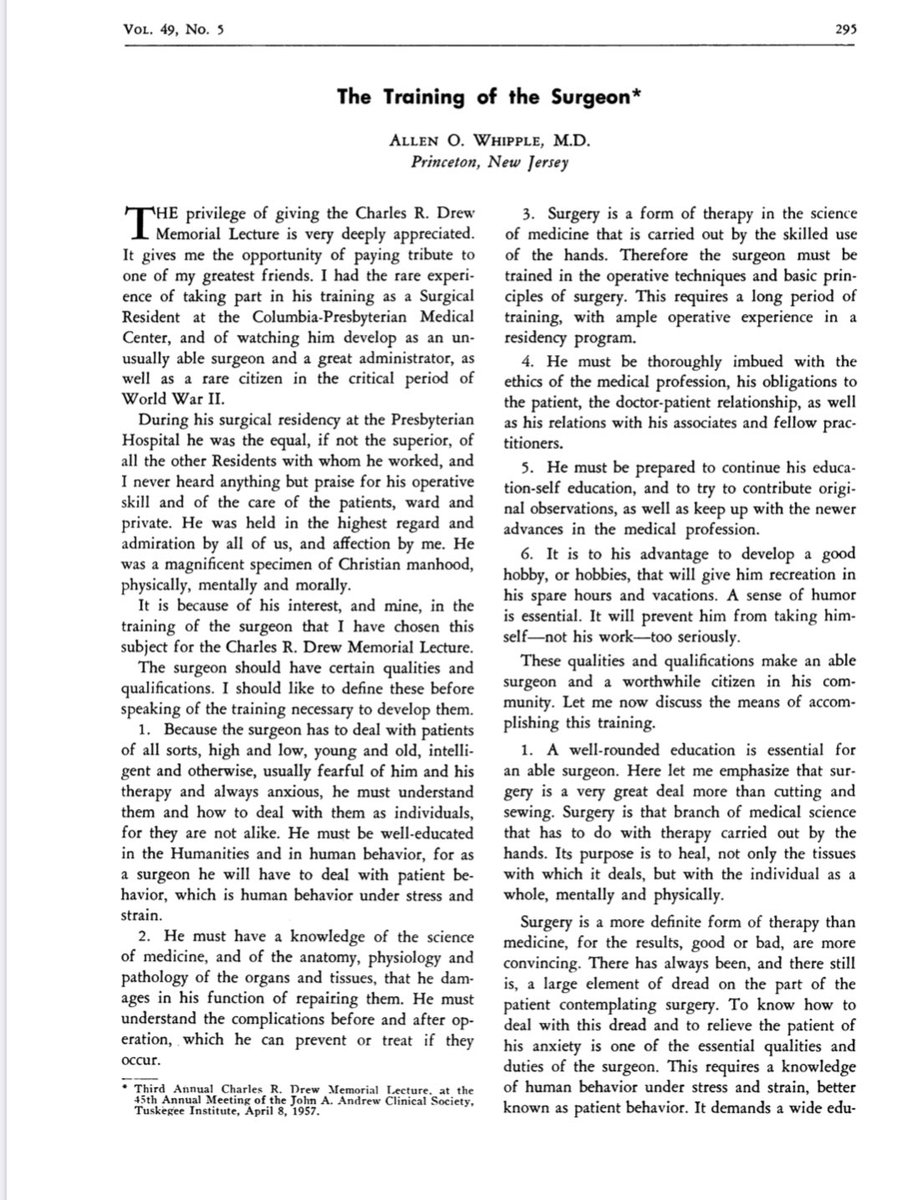 Syed A. Ahmad (@syedaahmad5) on Twitter photo Dr. Whipple’s 1957 lecture “The Training of the Surgeon”. <a href="/UCincySurg/">UC General Surgery</a> <a href="/TheNotoriousHPB/">Lee M. Ocuin MD, FACS</a> @mkatzmd <a href="/Shrikhande_SV/">Shailesh V. Shrikhande</a> <a href="/JBMatthews/">Jeff Matthews MD</a> <a href="/SWexner/">Steven D Wexner MD, PhD</a> <a href="/TsengJennifer/">Jennifer F Tseng MD MPH</a> <a href="/NirajGusani/">Niraj J. Gusani, MD 🇺🇸</a> <a href="/AHPBA/">AHPBA</a> <a href="/IHPBA/">IHPBA</a> <a href="/PanCAN/">PanCAN</a> Dr. Whipple’s 1957 lecture “The Training of the Surgeon”. <a href="/UCincySurg/">UC General Surgery</a> <a href="/TheNotoriousHPB/">Lee M. Ocuin MD, FACS</a> @mkatzmd <a href="/Shrikhande_SV/">Shailesh V. Shrikhande</a> <a href="/JBMatthews/">Jeff Matthews MD</a> <a href="/SWexner/">Steven D Wexner MD, PhD</a> <a href="/TsengJennifer/">Jennifer F Tseng MD MPH</a> <a href="/NirajGusani/">Niraj J. Gusani, MD 🇺🇸</a> <a href="/AHPBA/">AHPBA</a> <a href="/IHPBA/">IHPBA</a> <a href="/PanCAN/">PanCAN</a>