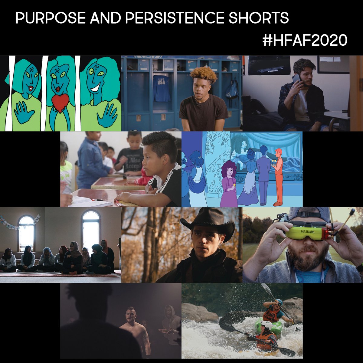 Hoosier_Films's tweet photo. Purpose and Persistence Shorts live stream Friday, Sept 4 @ 3:30pm during #HFAF2020!
Panic Attack!
20 Over
Failure
Beauty in Affliction
Purple
Holy Fields
Cold Creek
Nurk
My Brotherβs Keeper
Feel of Vision
@StaticHeartPro @RealLonnieB @tayloru @nurkfpv @erinmcdowellart https://t.co/5bGrBWIJ1O