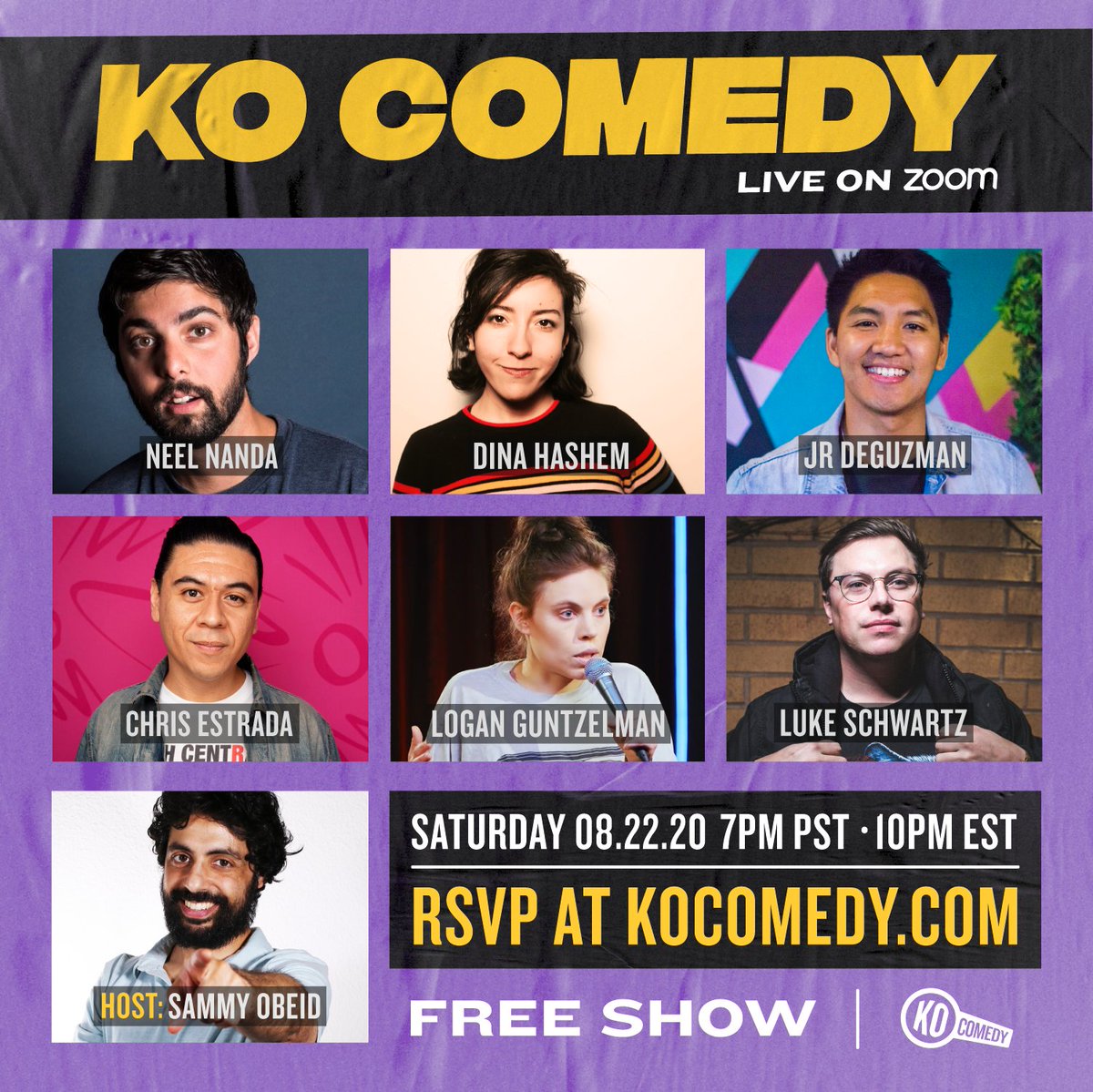 Tomorrow let us improve your air quality!🌲🌳🌱🌿

FREE SHOW, RSVP at kocomedy.com

<a href="/neelnanda/">Neel Nanda</a> 
<a href="/dinahashem_/">Dina Hashem</a> 
<a href="/jrdeguzm/">JR De Guzman</a> 
<a href="/ChrisEstrada85/">Chris Estrada: Las Vegas, NV Nov 28-29</a> 
@LoganGuntzelman
<a href="/adirtyguntz/">Logan Guntzelman</a> 
<a href="/chaisharma/">chaitanya sharma</a>