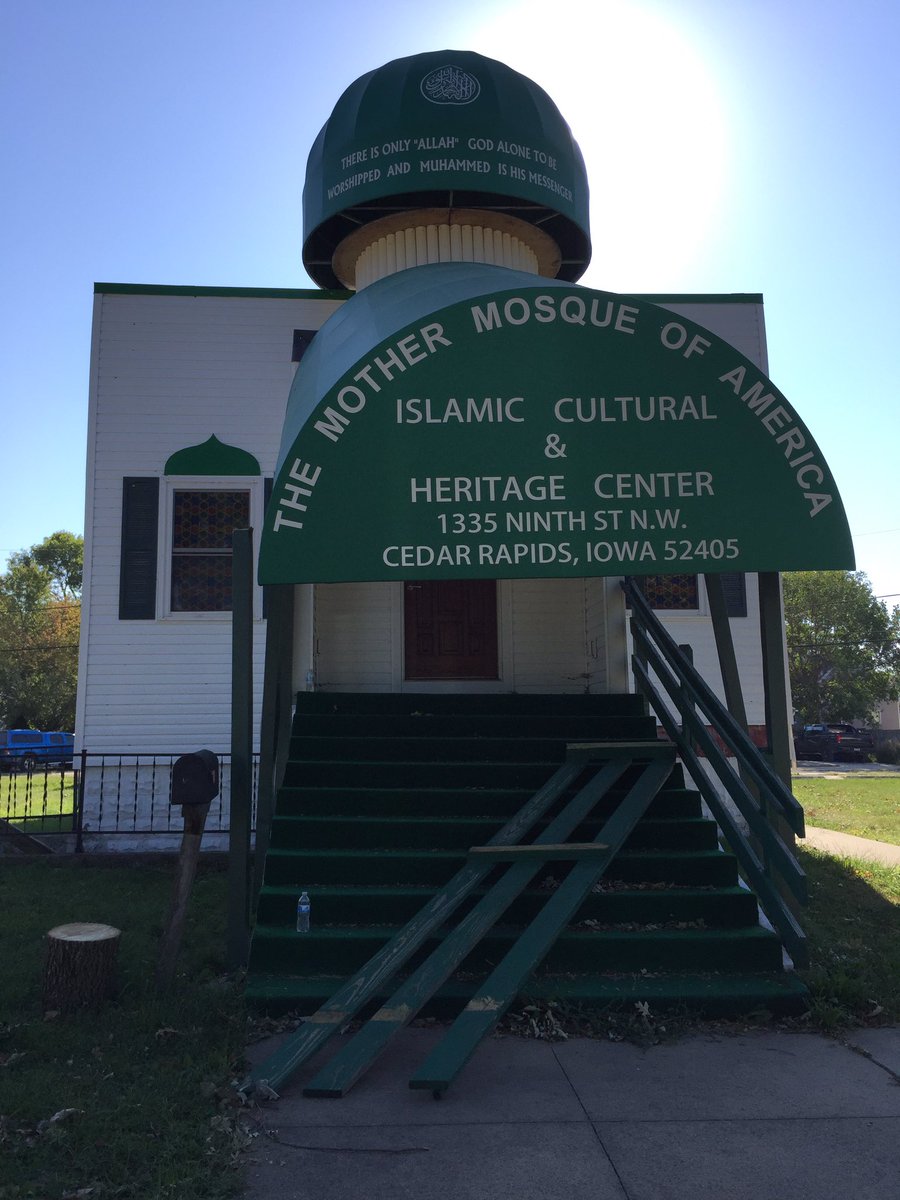 We came here so I could visit the oldest mosque in America, which has been on my travel bucket list for years. Thankfully, the mosque itself seems to only have damage to the porch.