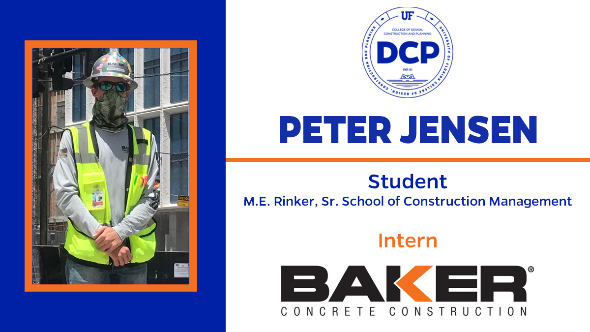 UFdcp's tweet photo. We❤️celebrating our successful students, so today we want to shoutout @UFRinkerSchool student @peejman10, who absolutely crushed it with @BakerConcrete this past summer! Peter is #OneDCP for life! #TheBakerWay #ConcreteLife #ConcreteWorker #TampaBlockGTeam #InternSpotlight 👷🚧🏗️ https://t.co/0URIucGclA