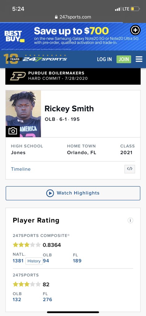 Blessed to be rated a 3⭐️ recruit, it’s only up from here🤫💯 #boilerup 🚂
