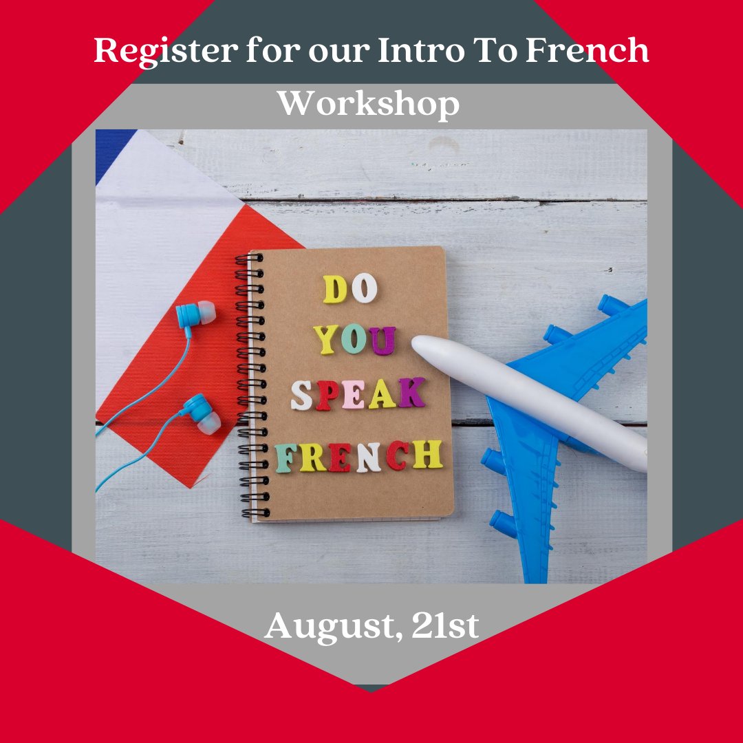 It is not too late to register in our "intro to French" workshop. It is starting at 1:00pm. 
Get your spot: buff.ly/34kgknY