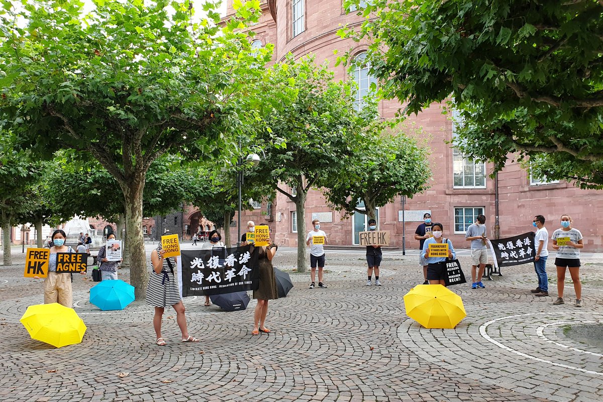 matchamichichi's tweet photo. Hong Kong's fight is our fight. Stand up for democracy and freedom! 

From Frankfurt and from around the world, we stand with Hong Kong!

#FridaysForFreedom rally in #Frankfurt, Germany on 21. August 2020

#FreeHongKong 
#StandWithHongKong 
@NOW4humanity https://t.co/xUplg6dbeW