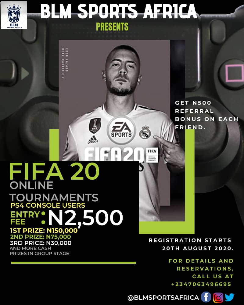 blmsportsafrica's tweet image. Guys the fifa 20 tournament is on join link 👉blmsportsafrica.com