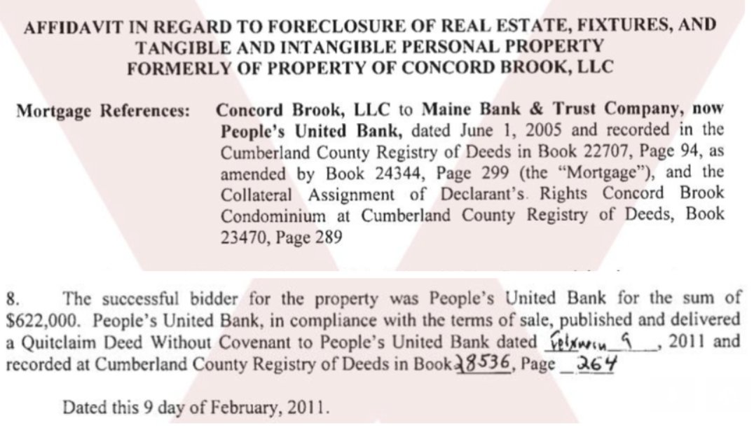 But that's not all. The same bank that gave the Gideon's a $4mil construction loan to develop the condos ended up foreclosing on the properties, and buying them back for $622,000 #GideonsWay  #mepolitics