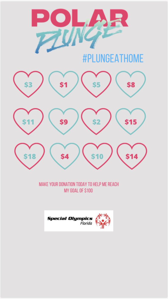 SOFLWestCoast's tweet photo. Support our Special Olympics Superstars #PlungeAtHome page by donating any amount! DM me to get started 🤗🥇 https://t.co/gHMVgnEten