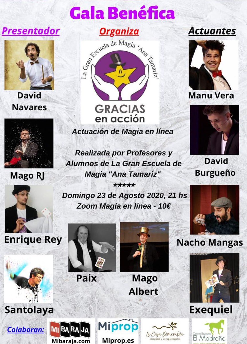 No me la pierdo! <a href="/EscuelaAnaT/">Escuela Ana Tamariz</a> magiatamariz.com/gala-benefica-…