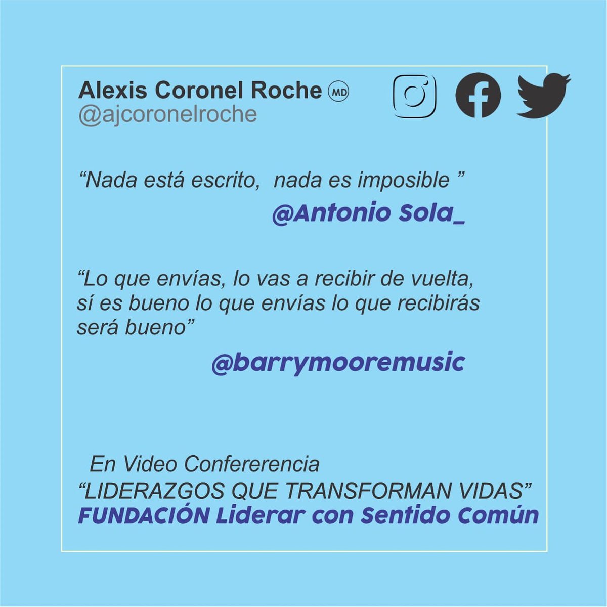 Alexis Coronel Roche (@ajcoronelroche) on Twitter photo Sin duda alguna un gran encuentro "LIDERAZGO QUE TRANSFORMAN VIDA" organizado por <a href="/F_SentidoComun/">Liderar Con Sentido ComĂșn</a> en dĂłnde <a href="/barrymooremusic/">Barry Moore</a> nos ha dado lecciones de vida, en donde todo lo que quieras en la vida, solo lo puedes lograr tĂș. Sin duda alguna un gran encuentro "LIDERAZGO QUE TRANSFORMAN VIDA" organizado por <a href="/F_SentidoComun/">Liderar Con Sentido ComĂșn</a> en dĂłnde <a href="/barrymooremusic/">Barry Moore</a> nos ha dado lecciones de vida, en donde todo lo que quieras en la vida, solo lo puedes lograr tĂș.