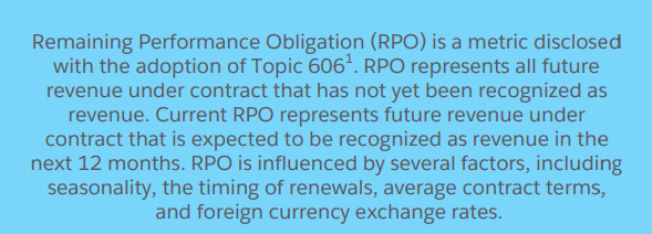 16/ RPO continued...You can sort of think of it like the sum of all bookings that haven't been recognized. Another thing to mention is that deferred revenue and RPO can both be current (recognized within the year) or non-current (recognized more than a year later).