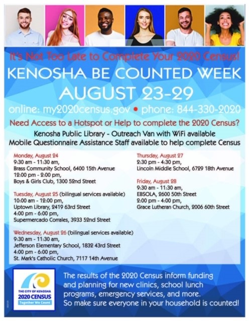 UWKenoshaCounty's tweet photo. Make sure your household is counted! The census is important because it helps plan for school lunch programs, emergency services, new clinics and more. If you need access to a hotspot or help completing, please see the flyer!! #becounted2020 https://t.co/Ul4OXIQHYU