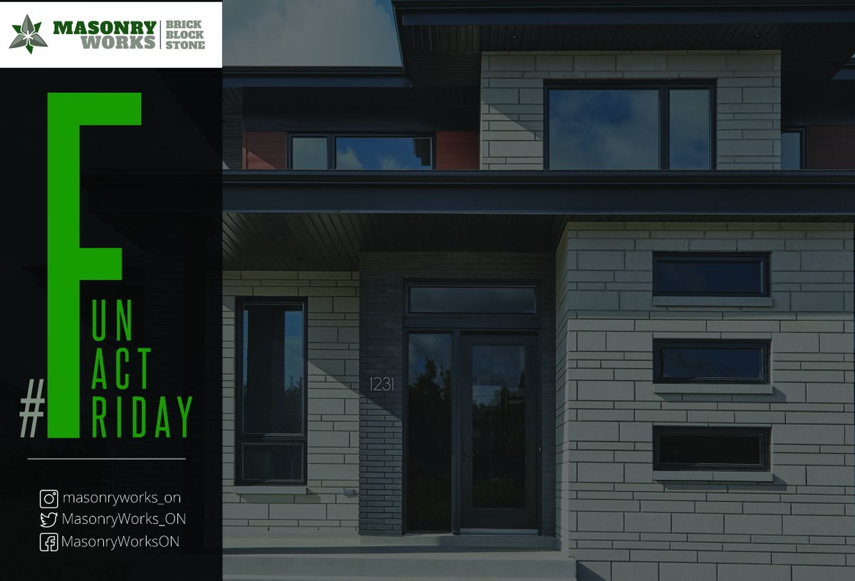 LOW MAINTENANCE: Did you know that when used in its natural form, #masonry provides lasting beauty that requires considerably less maintenance than other building materials? Its #funfactfriday #brick #block #stone