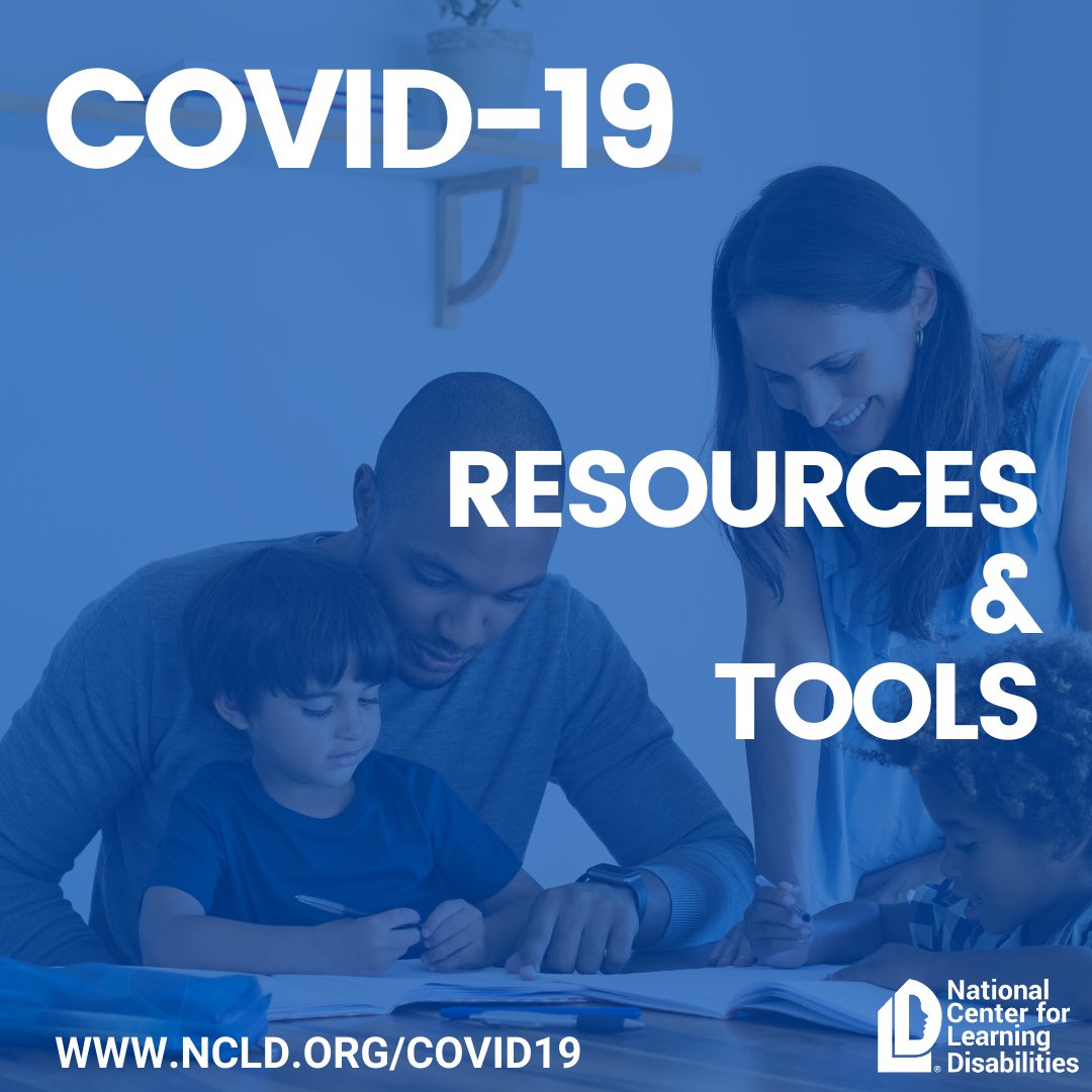NASSP's tweet image. Check out these resources geared towards students with disabilities. @ncldorg compiled resources for policymakers, educators, and parents to inform ways to navigate #COVID-19-related school closures. bit.ly/2DSeEXY #LearningKeepsGoing