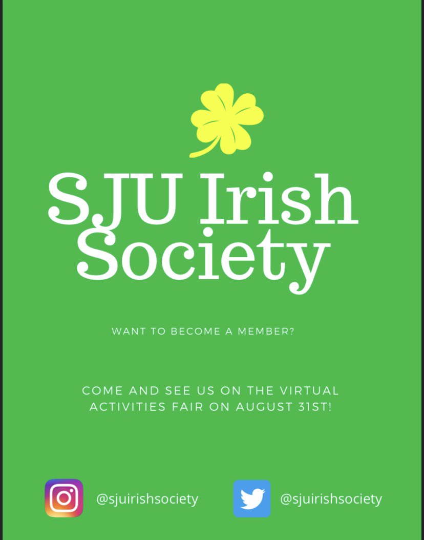 SJU Irish Society tweet media