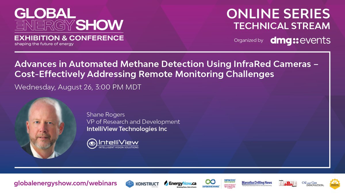 energy_show's tweet image. Join us next Wednesday at 3 p.m. MDT for a complimentary webinar: Advances in Automated Methane Detection Using InfraRed Cameras – Cost-Effectively Addressing Remote Monitoring. #globalenergyshow #methanedetection ow.ly/ZSsX50B53dC