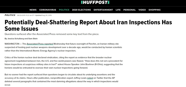 24)Important reminder:Aug 2015—AP revealed secret side deal allowing Iran to self-inspect nuclear facility where they conducted nuclear weapons work. Team Obama used their favorite echo chamber authors to attack AP.AP responded by publishing the side deal.h/t  @omriceren