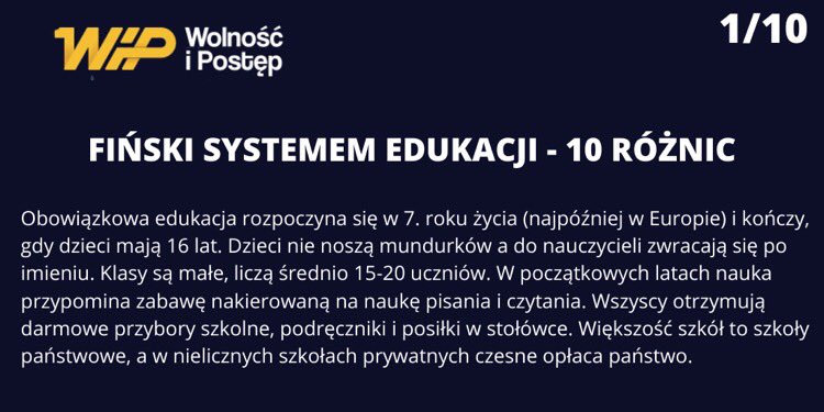 wolnoscipostep's tweet photo. 1️⃣ #WolnośćiPostęp.
Dlaczego system fiński się bardziej sprawdza❓ https://t.co/mxyyJxp0kO
